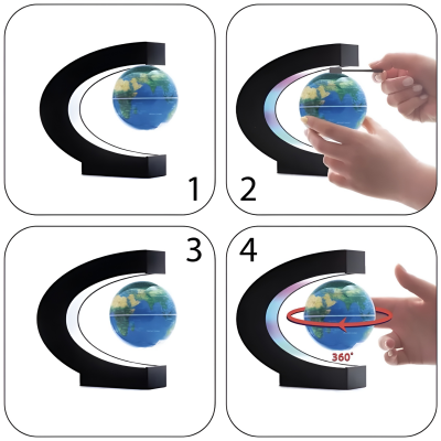 Глобус левитирующий с подсветкой Terra-4